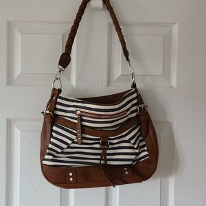 Striped handbag